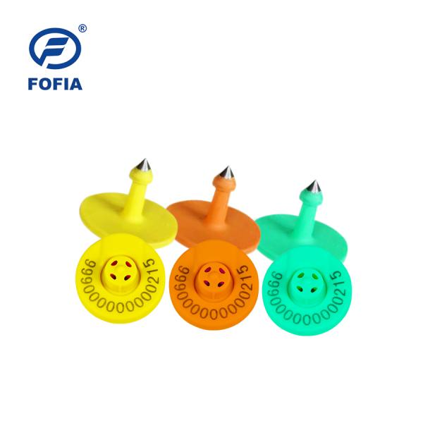 125khz Electronic Cattle Ear Tags , Rfid Livestock Tags Identification