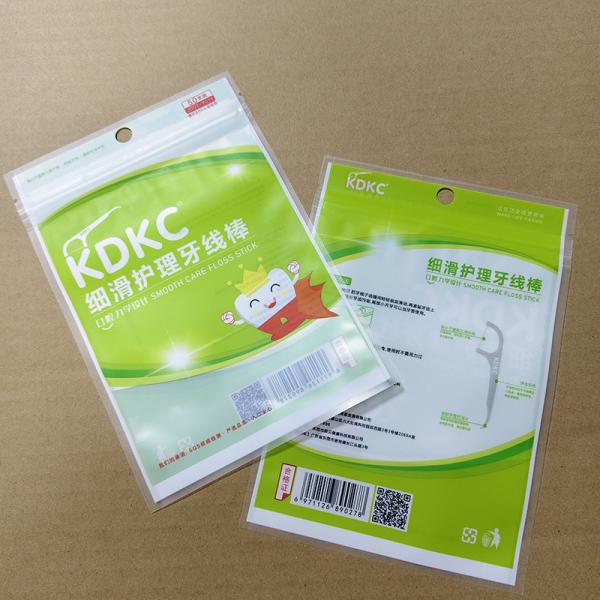 Custom Printed Floss Pick Packaging Bags Moisture Proof Stand-Up Pouches For Dental Hygiene Products