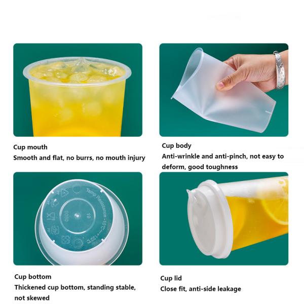 PP Material Plastic Bottle with 360ml Capacity and Smooth Cup Mouth for Easy Ingredient Addition