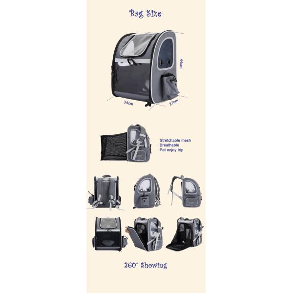 Безопасная несущая перемещения любимца укладывает рюкзак складное расширяемое мягкое, который встали на сторону для кота собаки