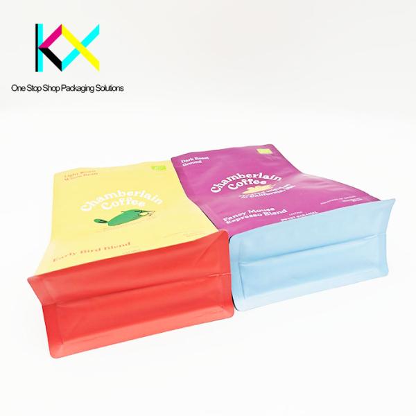 Easy Tear 500g Coffee Packaging Bags Resealable Zipper With Valve