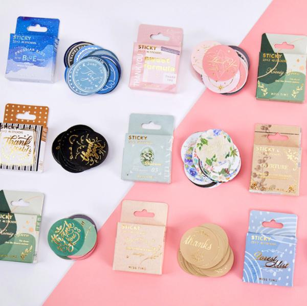 Full Color Self Adhesive Label Stickers Stamping Thank You Sticker Gift Baking Seal