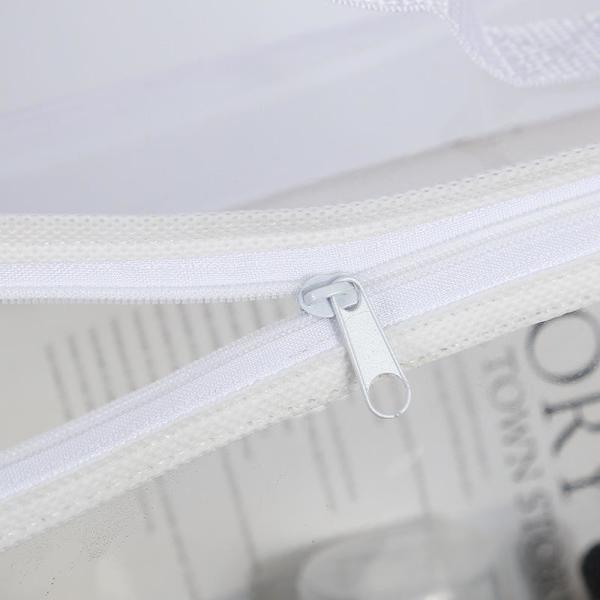 Customized Logo Design Portable Plastic Clear Transparent Makeup Cosmetic Travel Bags PVC Dry Bags With Handle