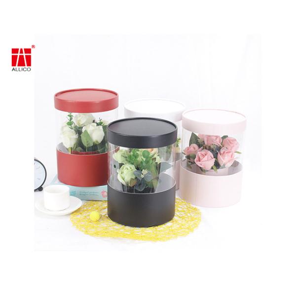 подарочная коробка букета цветка Paperboard 128-210Gsm C2S с окном PVC