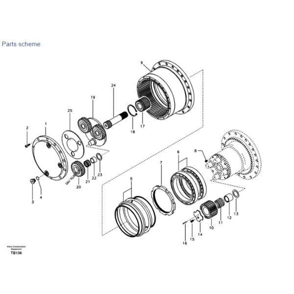 Excavator EC140 SA 8230-33470 Final Drive Reduction Gearbox For Volvo Parts