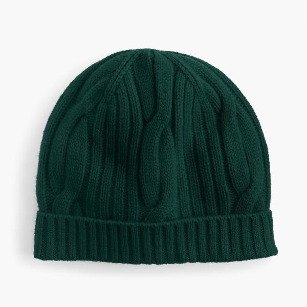 Female Cashmere Cable Knit Hat / Cable Knit Winter Hat One Size 5GG Gauge