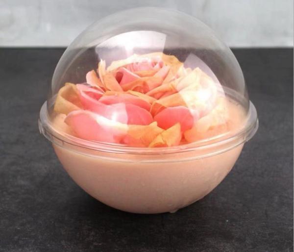 Everyday Season Salad Pink Plastic Packaging Bowl for Take Away Quantity 1