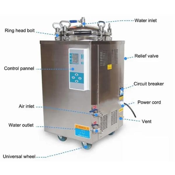 Micro Computer Controlled Counter Pressure Autoclave Bolt Door LED display