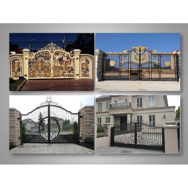 Роскошные старинные конструкции труб из кованого железа Главные ворота для домашнего сада или на улице