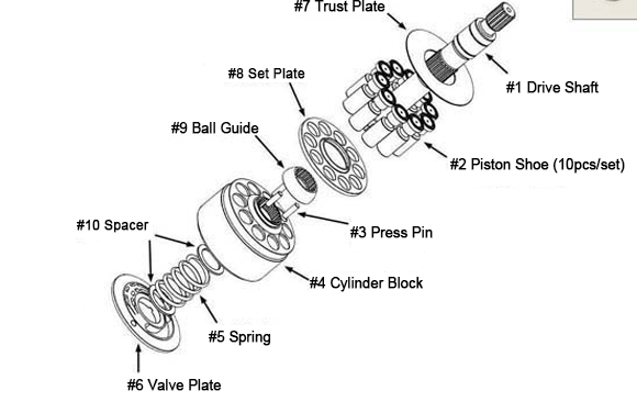 AP2D25 DH55 HYUDAI R55-7 Excavateur pompe hydraulique pompe hydraulique principale AP2D25