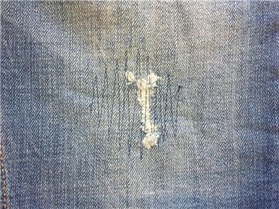 LTD Ladies Denim Jeans / Light Wash Denim Jeans With Blasting / Whisker TW76855