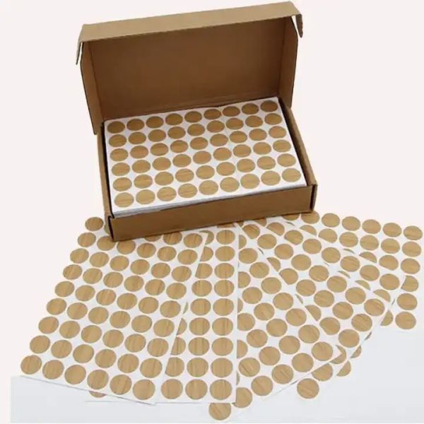 Self-adhesive Waterproof Durable Screw Hole Cover and Furniture Surface Repair Sticker for Wood Furniture
