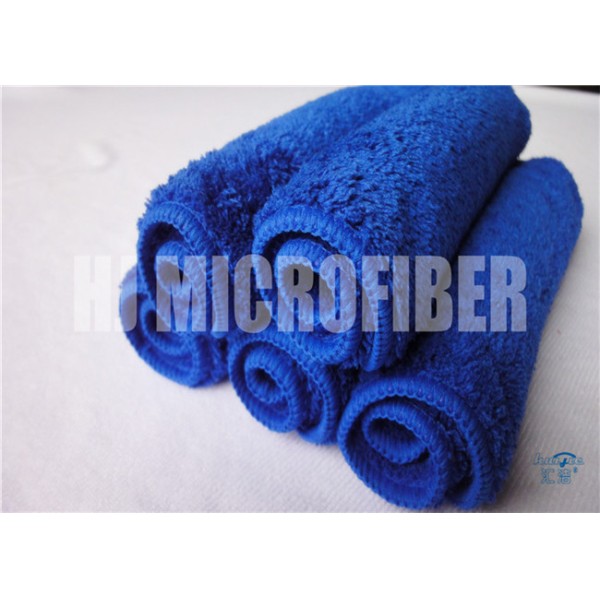 Super Absorbency Blue Color Hand Towel Mixrofiber Coral Fleece Towel For Kitchen