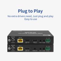 Extensor de fibra HDMI de 150m para señales de audio y video soporte de ancho de banda de 18Gbps