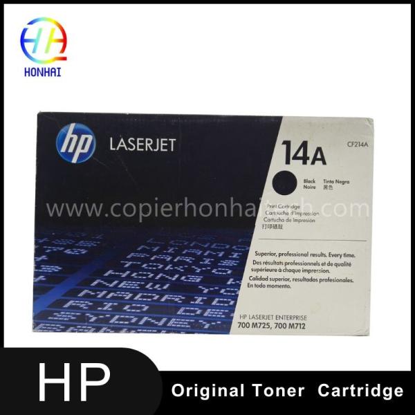 Original Toner Cartridge For HP Laserjet Enterprise 700 M712 LaserJet M725 CF214A 14A Printers  Black Toner Cartridge