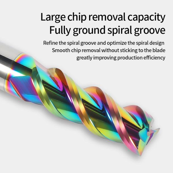 Hot Sales High Precision 3-Flute DLC Coated Carbide Roughing End Mills Milling Aluminum Alloy Copper Alloy Graphite-HRC 55 OEM
