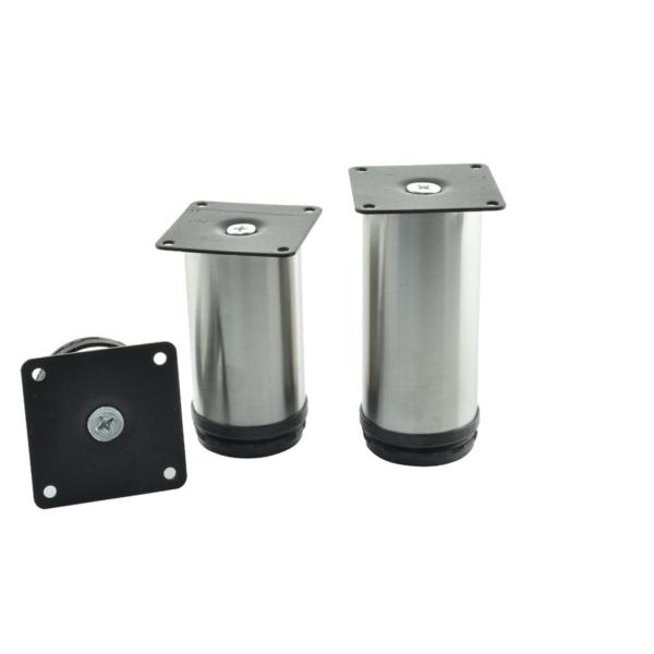 piernas pulidas de plata de acero inoxidables de los muebles de Chrome de los pies ajustables del gabinete de 300m m