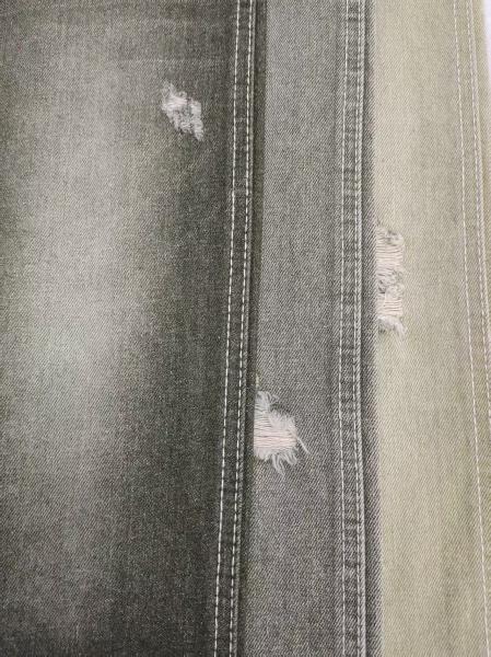 Le style TWILL droit 62% coton APPLE GREEN couleur denim tissu tissé avec 10 * 7 construction JSD3022G pour les jeans