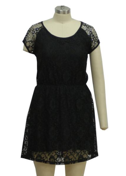 Trendy Women'S Casual Dresses Shining Rhinestone On Shoulder Ladies Work Dresses