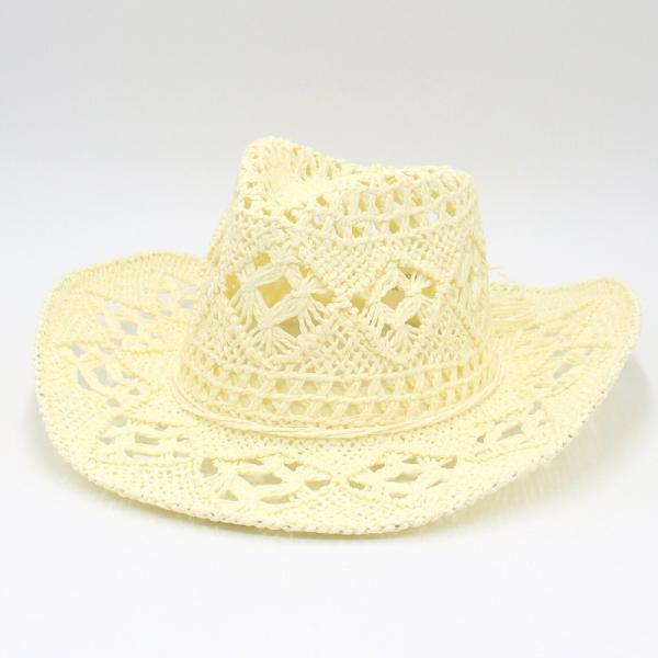 Breathable and Cool American Jazz Top Hat with Upside-Down Edge Hand-Woven Straw Hat