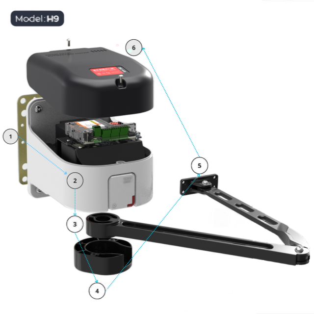 Heavy-duty gate opener swing 350KG automatic for courtyard gates and villa gates.
