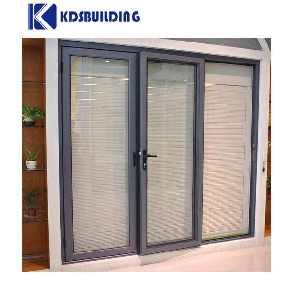 KDSBuilding High Quality Double Tempered Glass Aluminum Toilet Casment Single Swing Door For House