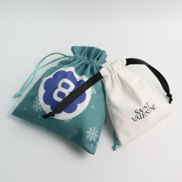 Customized Color Cotton Drawstring Bag for Custom Jewelry Packaging 100% Organic