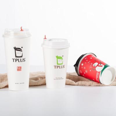 Bebida que bebe únicos restaurantes das lojas do chá dos copos de papel 16oz da parede Boba