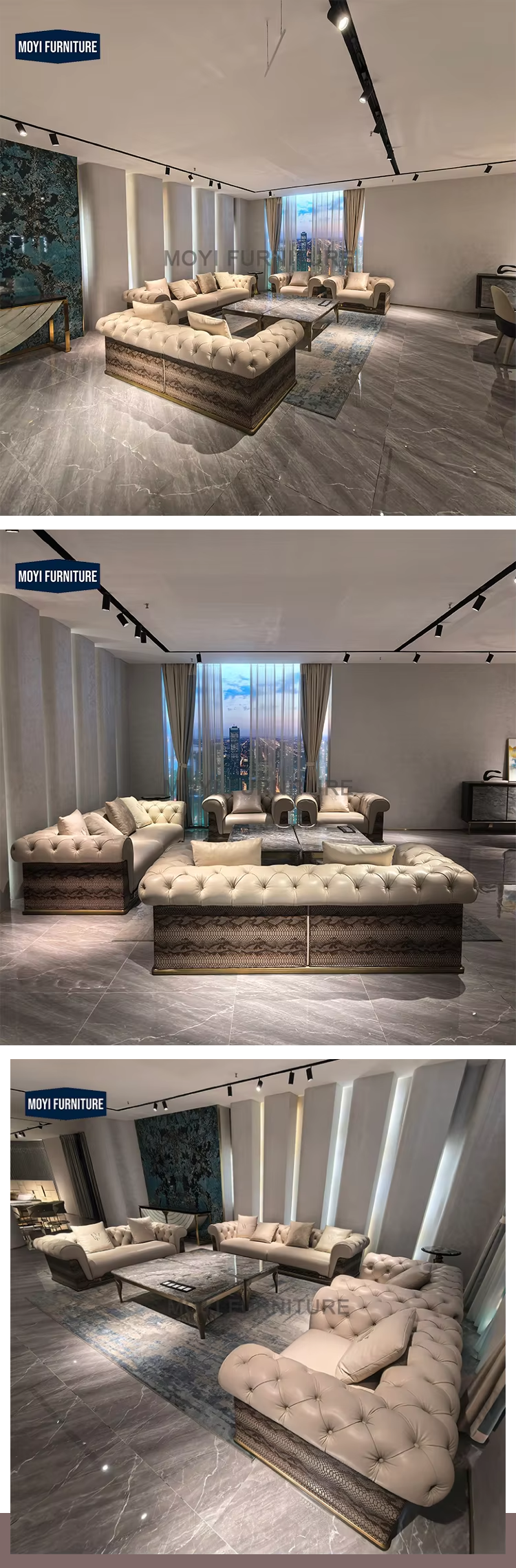 High Quality Italian Design Sofas for Home Luxury Furniture Sofa Set Villa Living Room Modern Sofa Set