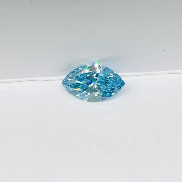 10 Mohs Loose Lab Made Blue Diamonds Marquise Cut IGI Certified