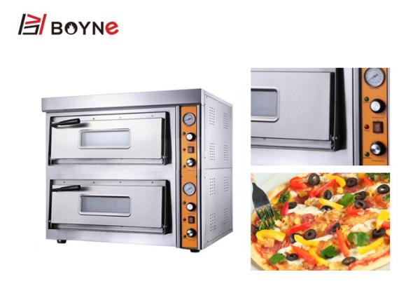 Industrial Electric Pizza Oven Countertop 2 Layer Ceramic Baseplate 120kg 8.4kw