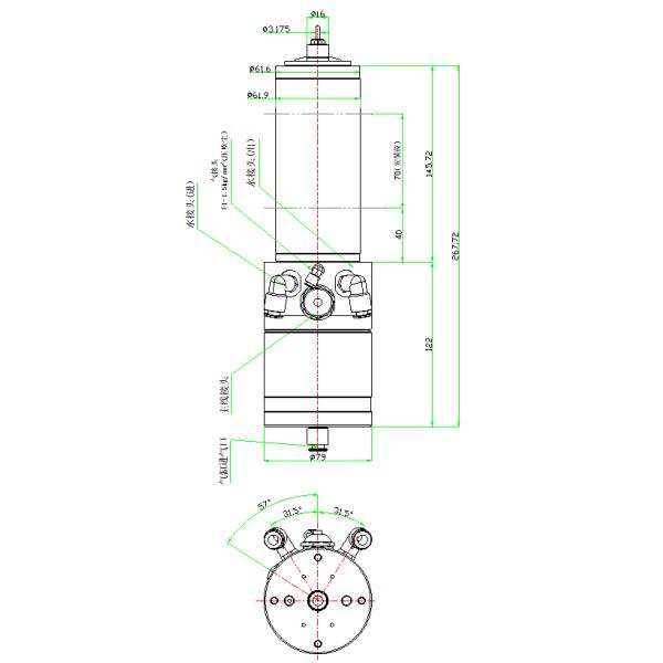 PCB 1.2KW направляя подшипники воздуха Westwind шпинделя CNC филируя