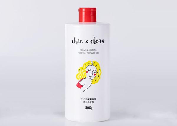 500ml Hand Wash Sanitizer Plastic Cosmetic Bottles Clear White With Pump