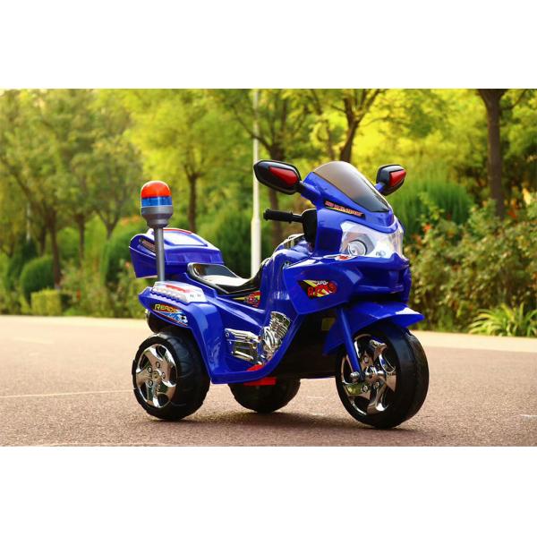 Большое сиденье Детский электрический мотоцикл с музыкальной лампой Полицейский велосипед Классический стиль