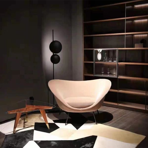 Metal Legs MOYI Scandinavian Design Velvet Sofa Blue Leisure Chairs Modern Home Furniture Luxury Occasional Seating