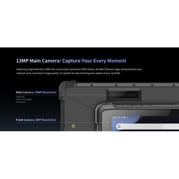 Водостойкий 8 дюймовый прочный M81T Промышленный Android 14/GMS Tablet 700nit Wifi/BT/4G IP65 1-