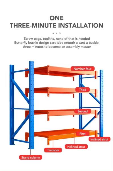 Medium Duty Racking Warehouse Shelving Units Customized Load Capacity