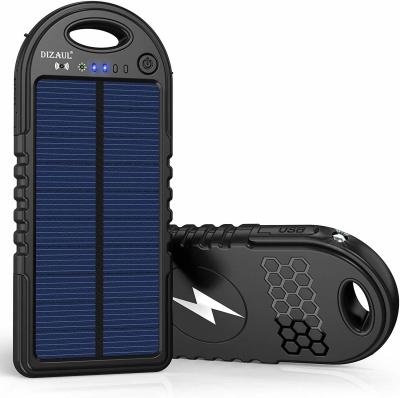 18W 10000mAh Solar Powered Power Bank USB C Charger OEM