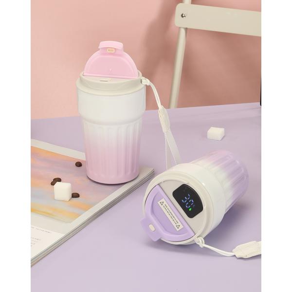 16 Oz Travel Coffee Mug Spill-Proof Insulated Stainless Steel Coffee Mug With Lid & Silicone Sea, Double Wall Vacuum Travel Coffee Tumblers, Cup Holder Friendly Reusable Thermos-Lilac