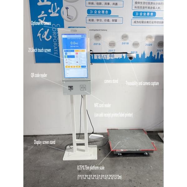 21.5' Smart Ground Scale Platform with IoT LCD Display Touch Screen Thermal Printing and OEM ODM High Resolution 1920*1080