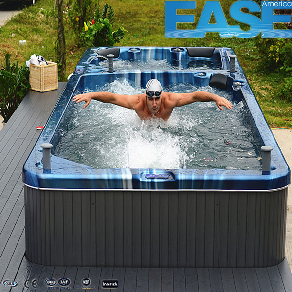 Acrylic shell balboa control big endless swim luxury bath tubs spa, 4000 * 2250 * 1170mm H