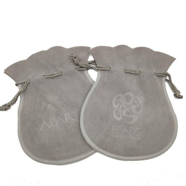 Round OEM Lash Fabric Drawstring Gift Bags Custom Logo HY