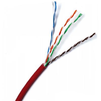 CAT5E UTP Red LSZH Cable Stable Performance Cost Effective for Large Scale Networks