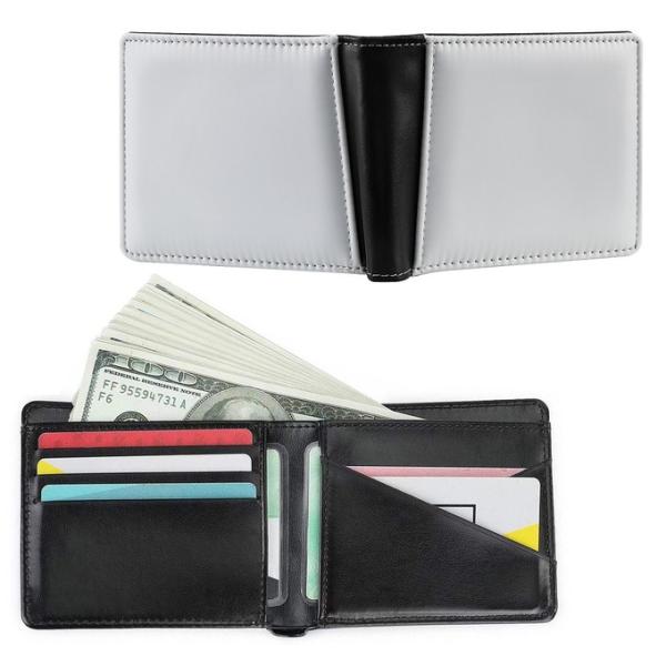 Sublimation Blank Wallet For Men Gifts Double And Single Sided Custom Printed Men'S Leather Sublimation Wallets