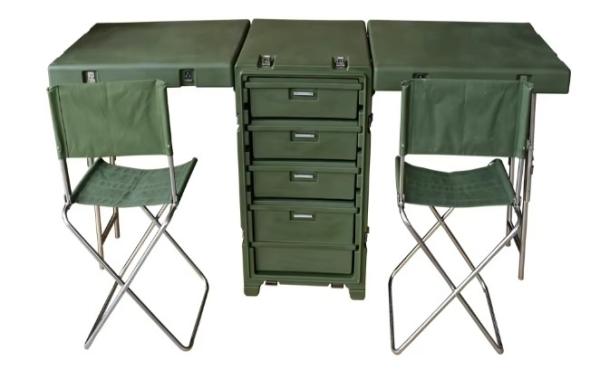 Easy Moving PE Military Carrier Double Financial Desk Military Case Dustproof