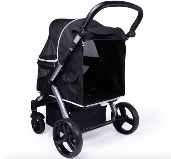 Aluminum Trolley Grey 600D Oxford Waterproof Dog Tent Cute Pet Supplies 103x90x60cm
