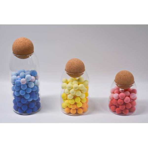 ISO Sustainable Cork Ball Lid For Glass Storage Jars Dia 80mm