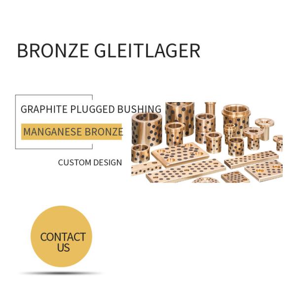 UNS C86200 430A Manganese Bronze Bushing Plugged Graphite Cast Flange Bearings