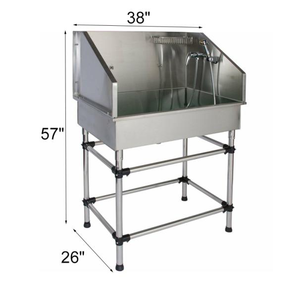 Промывной бак собаки нержавеющей стали 304, профессиональная ванна холить любимца
