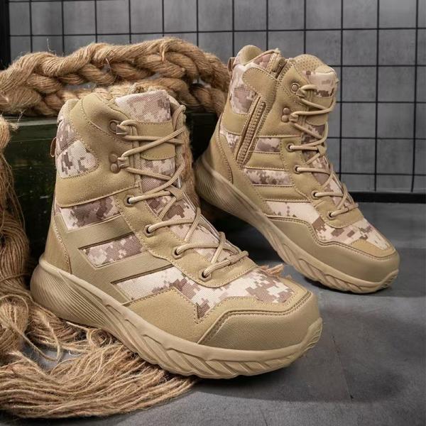 Des bottes de randonnée tactiques, résistantes au glissement, et des bottes de sauvetage.